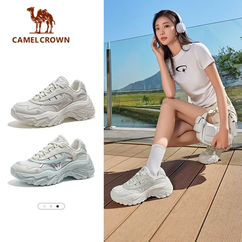 

GOLDEN CAMEL Fashion Outdoor Sneakers For Women's Breathable Lightweight Thick-Soled Non-slip Casual Sports Shoes Running Shoes