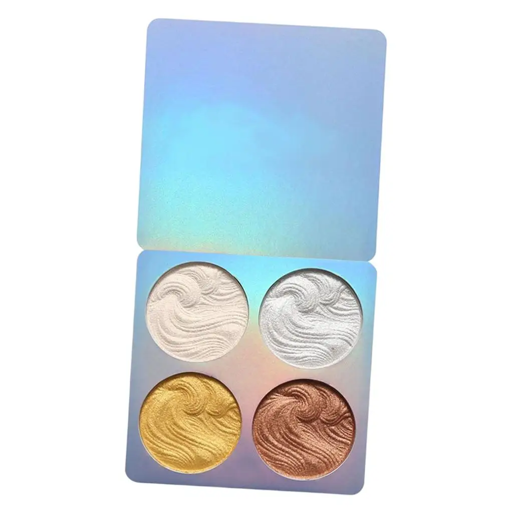Professional Four Colors Highlighter Palette Matte Shimmer Face Powder Blush for Premium Makeup Trends