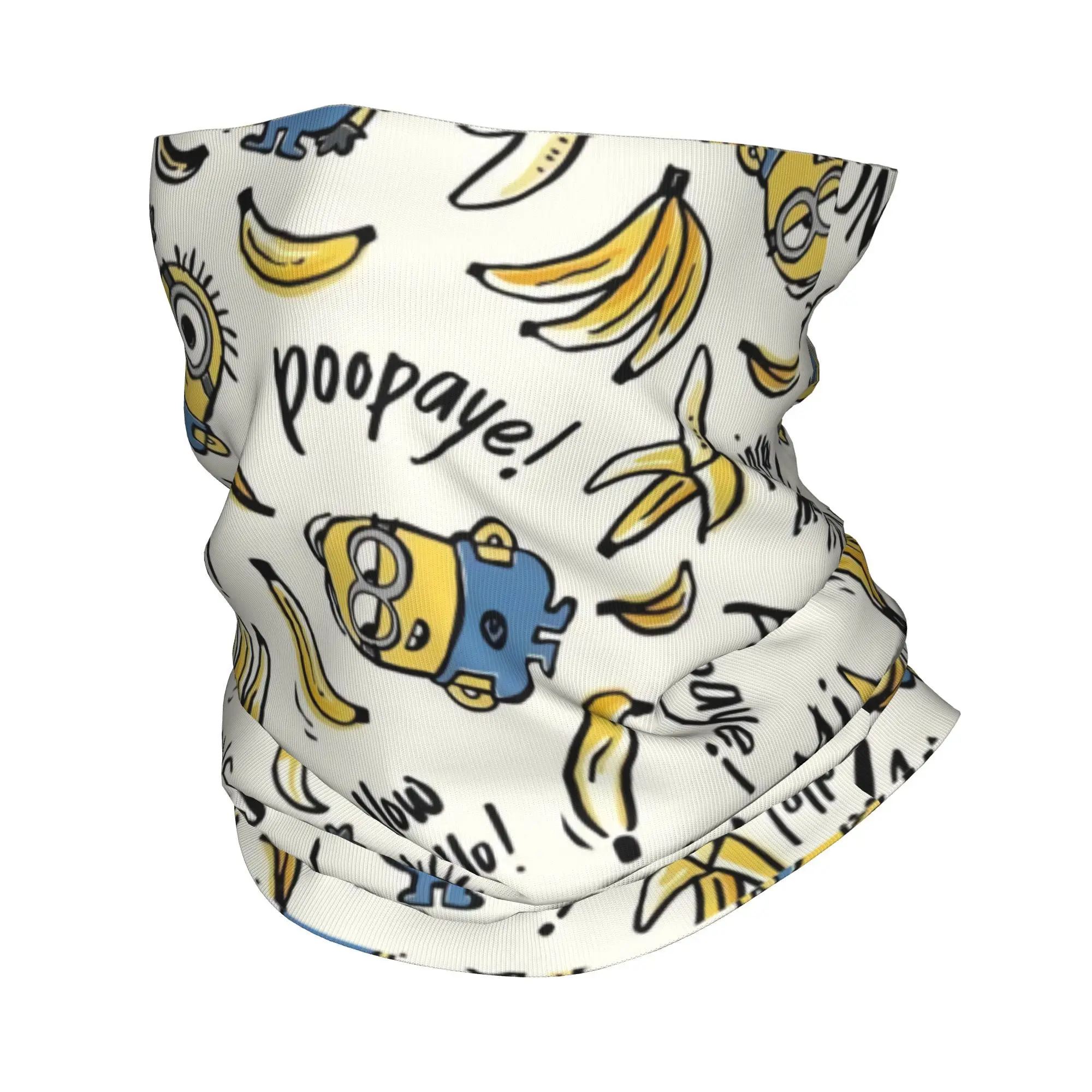 Custom Minion Cartoon Bandana Neck Gaiter UV Protection Face Scarf Cover Men Women Minions Bananas Headwear Tube Balaclava