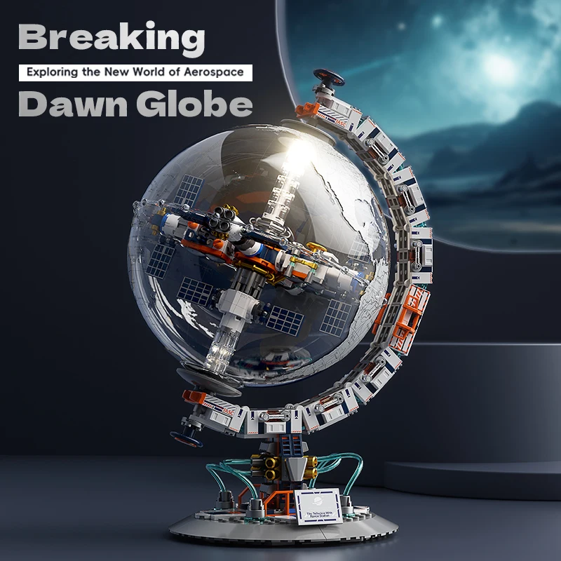 

New Space Technology Space Station Transparent Earth Building Block Set High-Tech Building Brick Toy Set for Children Christmas