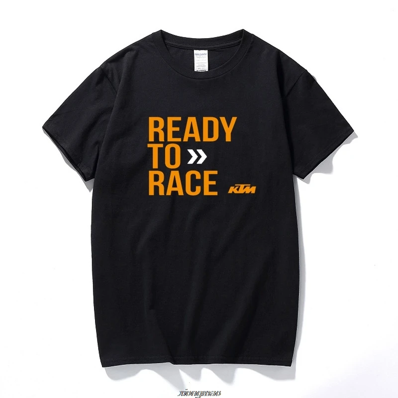 Топ летняя футболка Ready To Race Байкерская футболка с короткими рукавами для мотоциклистов Camisetas Hombre футболка homme