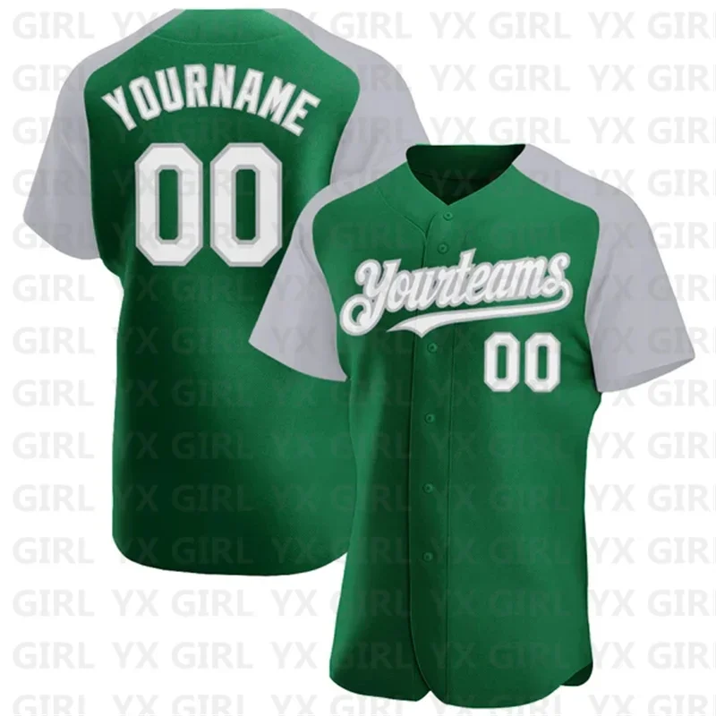 Custom Teal White-Red Authentic Raglan Sleeves Baseball Jersey 3D Printed Men Women Casual Shirts Sport Unisex Tops