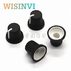 10 Pieces Rubber Half Shaft Knob Diameter 16mm Height 14mm Soft Rubber Knob 180 Degree D-Shaped Inner Hole 6mm