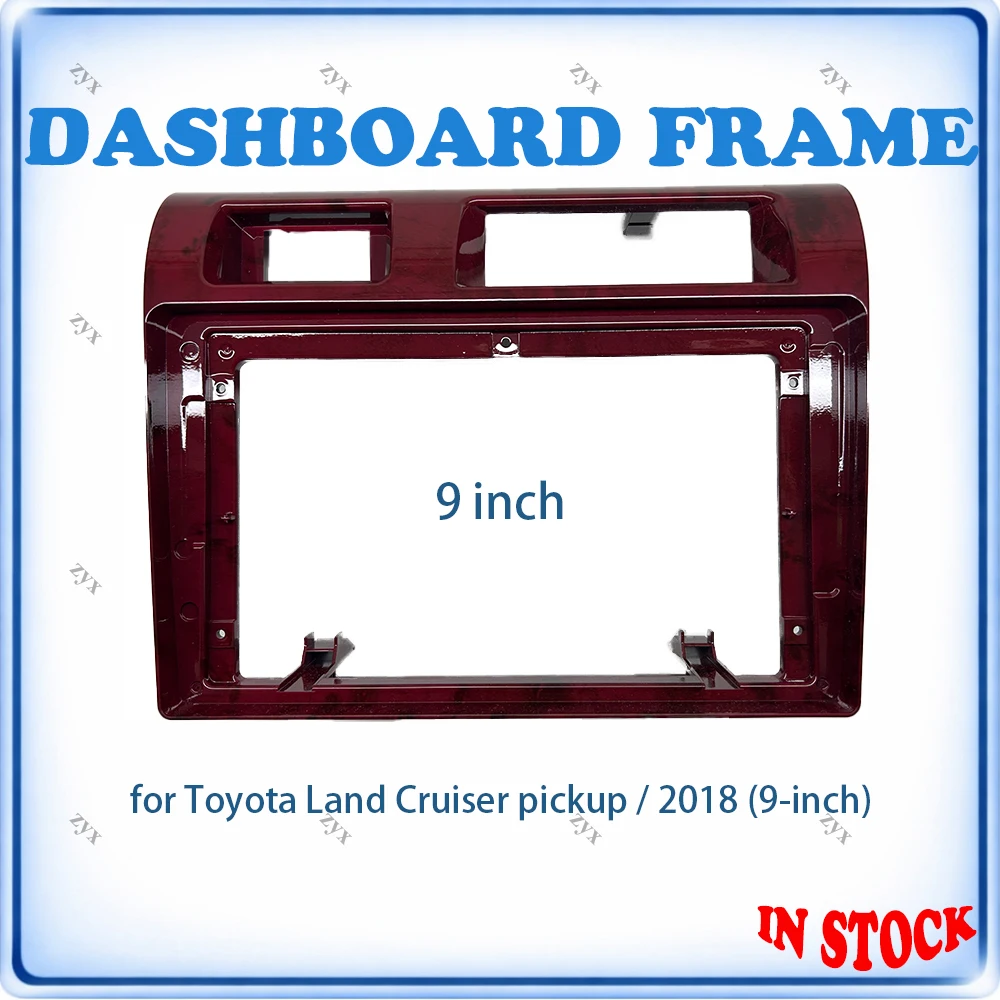 

High Quality Car Radio Fascia Frame Kit For Toyota Land Cruiser Pickup 2018 9 inch Stereo Panel Wiring Harness Power Cable