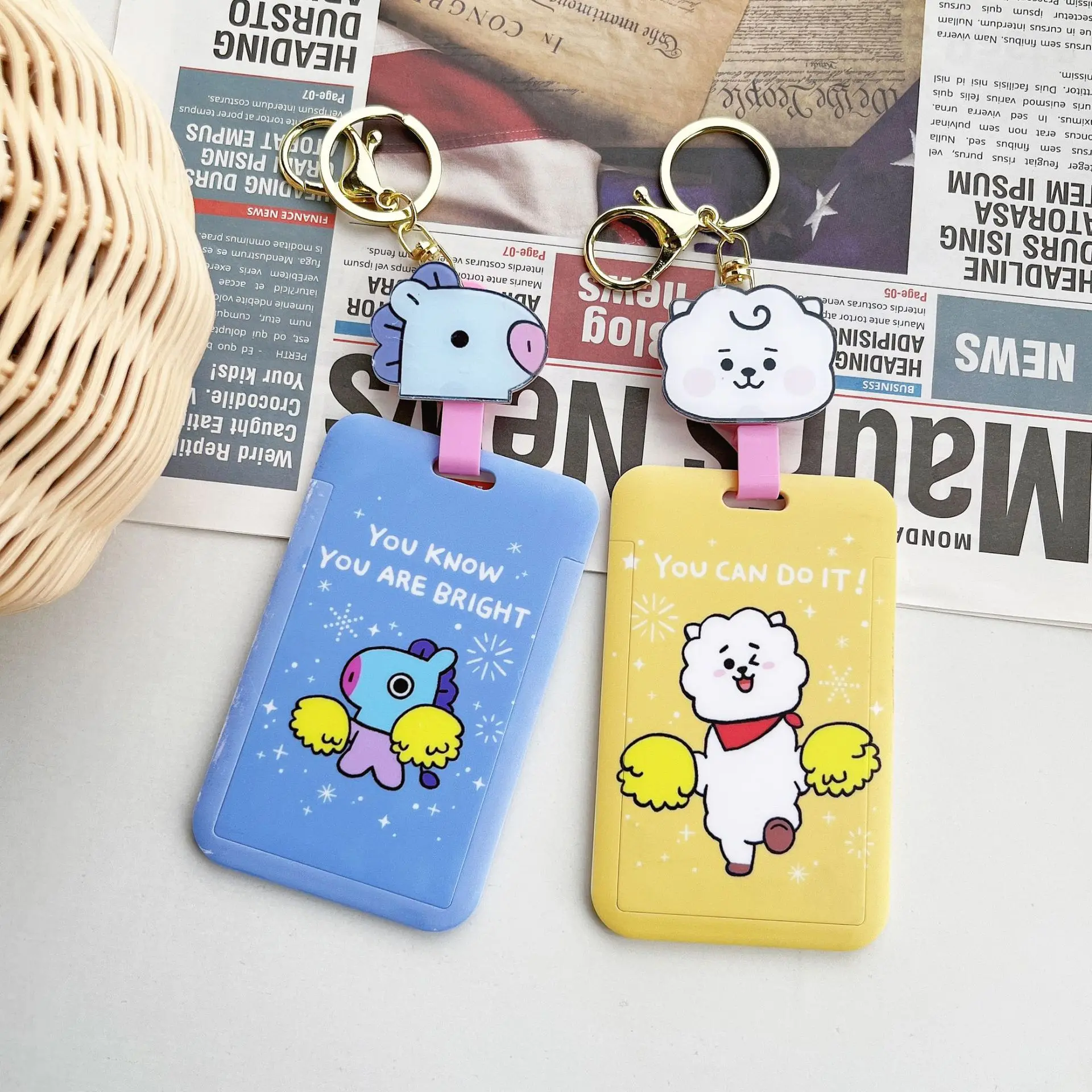 BT21 Card Holder for Campus Card Protection, Transportation Storage, Cute Puppy, Work Card, Backpack Pendant, LINE FRIENDS view 4