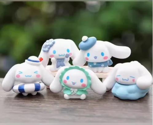 

High-quality 5pcs/lot Cartoon Anime Sanrio cute Style Book Cinnamoroll figure statue collection model home decoration Girl gift