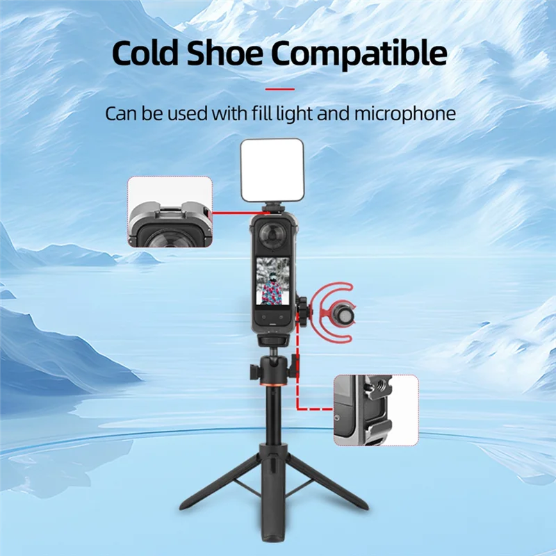 Popular Metal Frame  Cage With Silicone Lens Guards Cap For Insta360 X4 Accessories