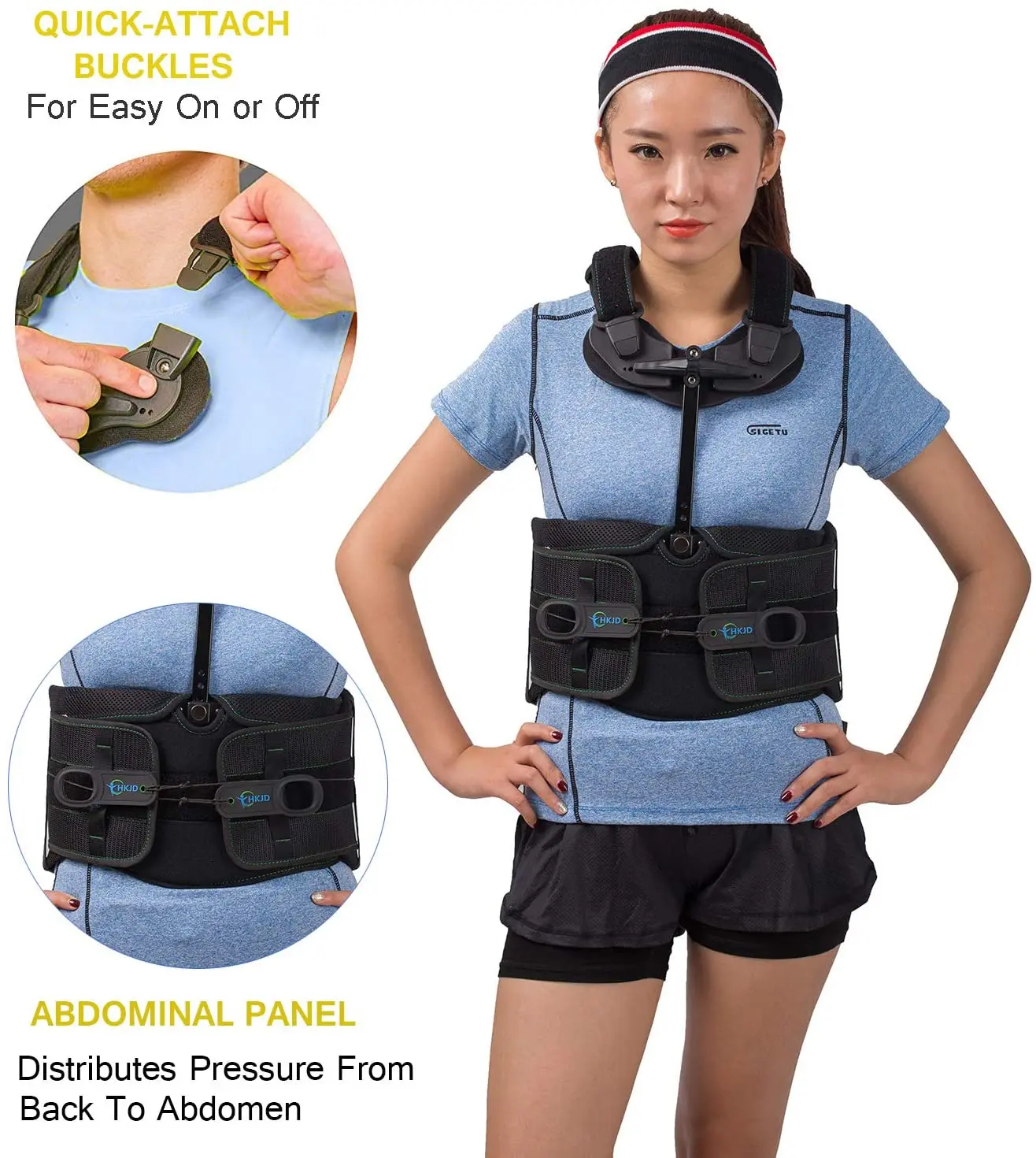 Adjustable Back Support Belt With Dual-Pulley System Medical Brace Spinal Brace image 3