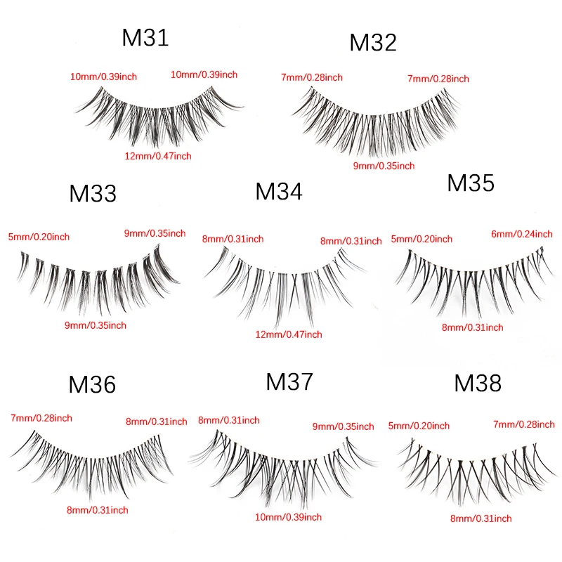 YSDO 3/5/7 Pairs Wispy 3D False Eyelashes Korean Style Faux Cils Natural Long Fake Lashes Volume Eyelash Extension Makeup Tools