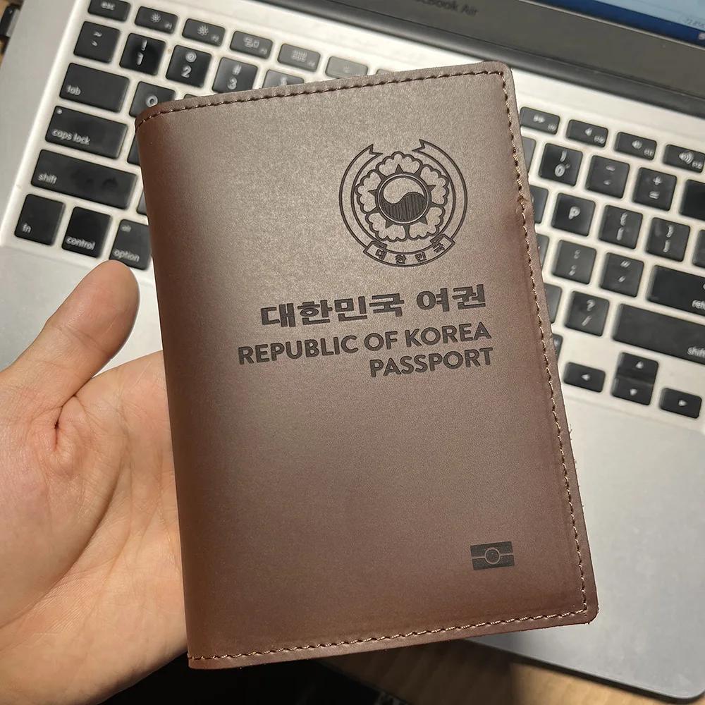 Handmade Kingdom of Korea Passport Cover Genuine Leather Korean Passport Holder