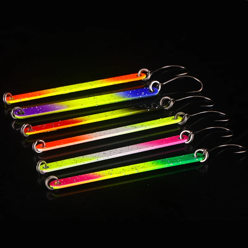 Cuchara de pesca de cobre WEIHE – Colorida con un solo anzuelo - imagen 2