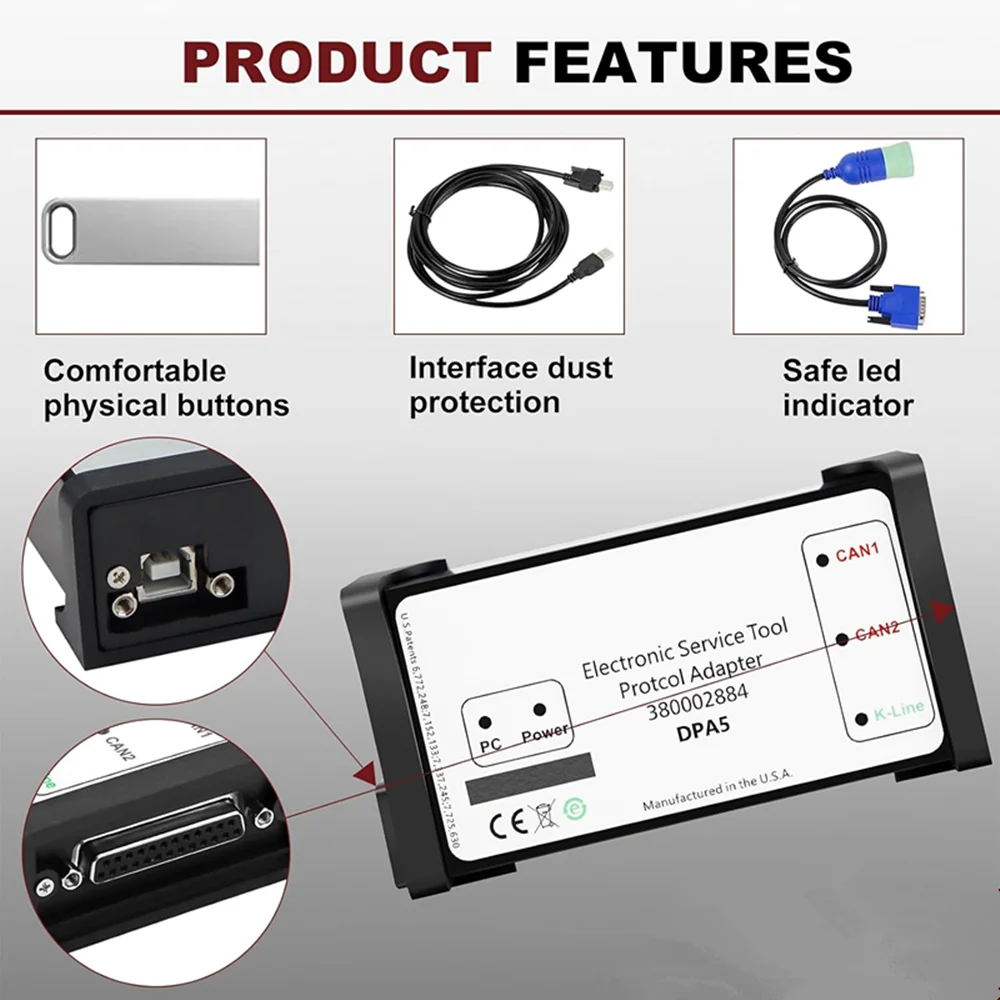 NEAI V8.6 DPA5 مجموعة أدوات التشخيص لشاحنة CNH DPA5 الثقيلة Obd2 قارئ الرمز EST أداة الخدمة الإلكترونية للمستوى الهندسي #5