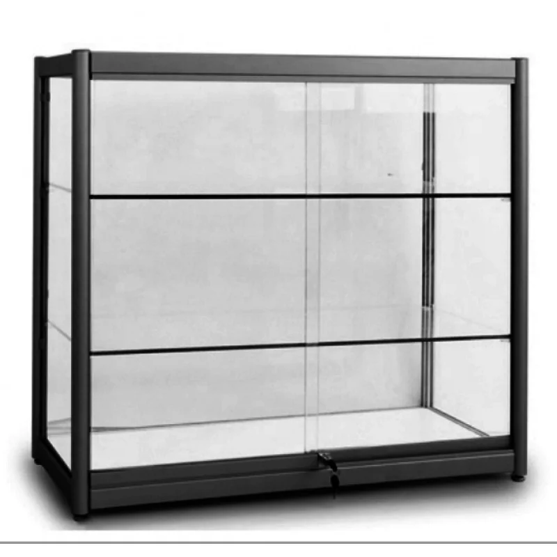 custom.KEWAY factory 70 inch customized retail store wall display cabinet frameless mirror back glass full showcase