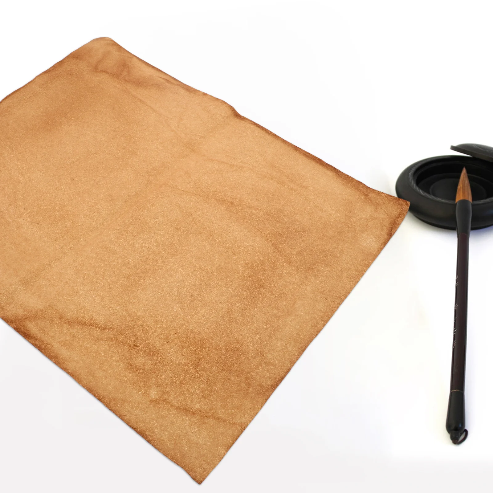 

50Pcs Ancient Craft Semi-Raw Xuan Paper Handmade Chinese Calligraphy Sheets Vegetation-Dyed Ink Absorption Painting Paper