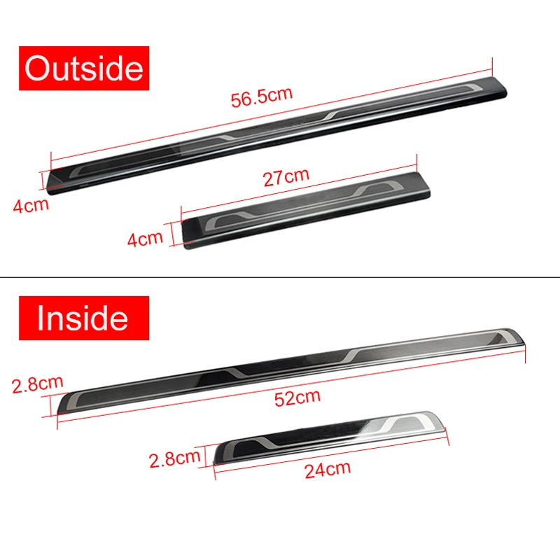 Stainless Door Sill Protector Scuff Plate Welcome Pedals Trim Cover For Volkswagen Tiguan MK2 2016-2018 2019 2020 2021 2022 2023