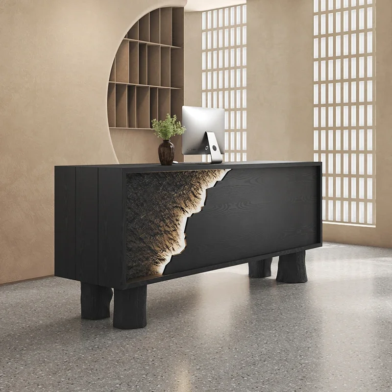 Black wabi wind checkout page Original checkout desk Creative B & B front desk New product