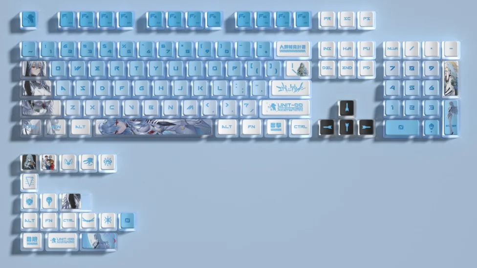 OEM Profile Pudding Keycaps Set 100% 122 Keys, Thick PBT Material Shine-Through Keycaps for RGB Mechanical Keyboard