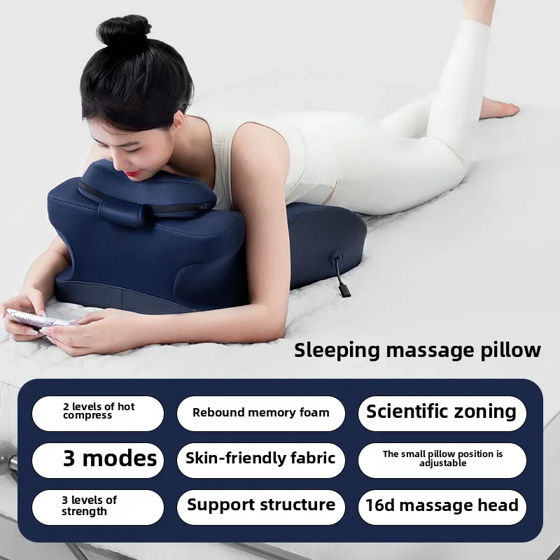 

Multi functional prone pillow, prone sleeping, playing with mobile phones, reading books. Pushio with massage function
