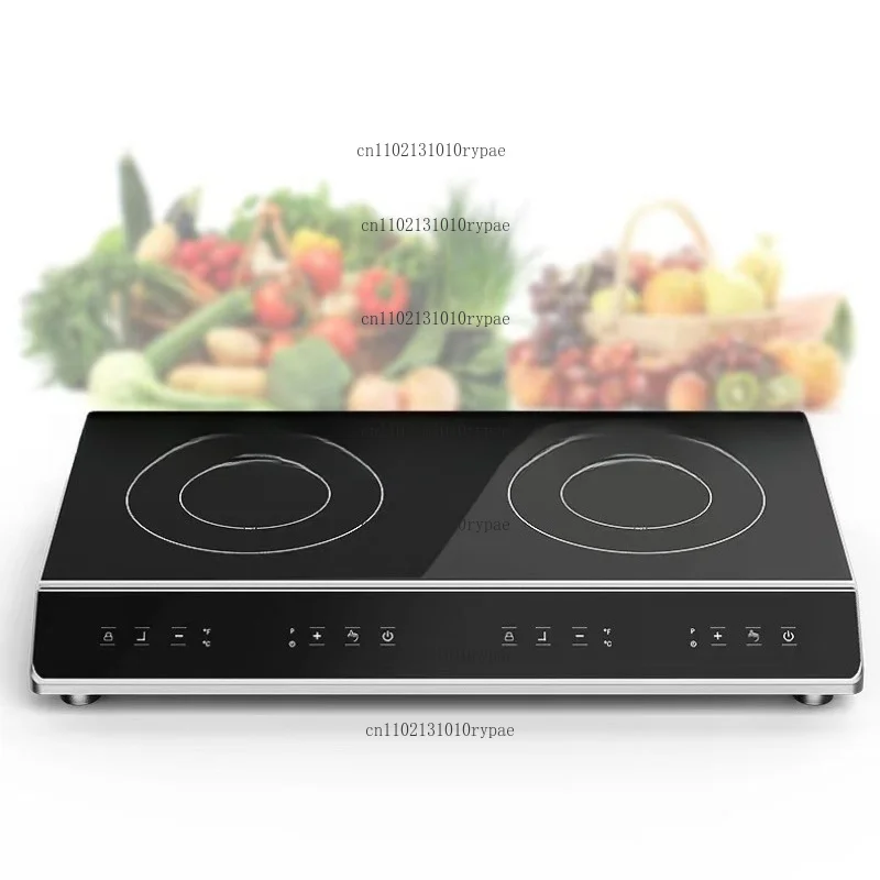 High-power desktop infrared double-burner induction and ceramic cooker for household use