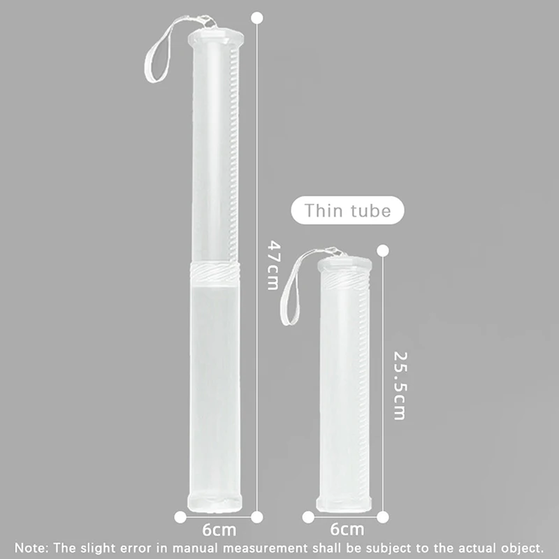 حامل قلم تلسكوبي ABS شفاف حامل قلم رصاص فرشاة الرسم الفني مناسب لتخزين فرشاة الرسم في الهواء الطلق