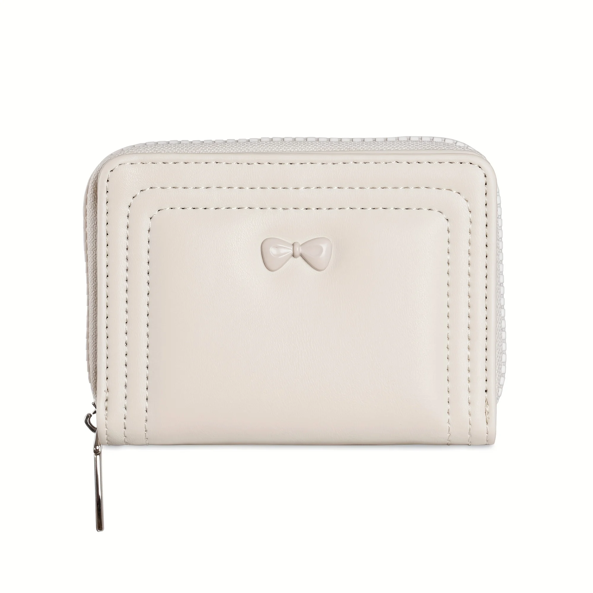 Bow-Shaped Folding Coin Purse in Various Colors, Easy-To-Use and Stylish Women's Wallet, Large Capacity, Solid Color Card Holder
