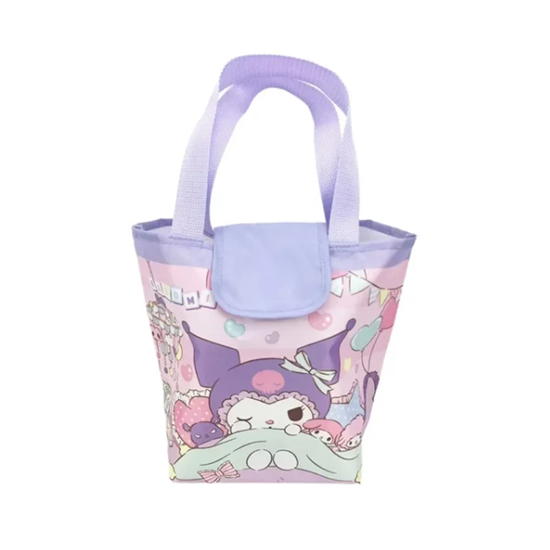 Bolso de mano de Anime Sanrio Cinnamoroll Kuromi My Melody, bonito bolso de almacenamiento, bolsa de almuerzo de dibujos animados, regalo de cumpleaños y Navidad para amigo