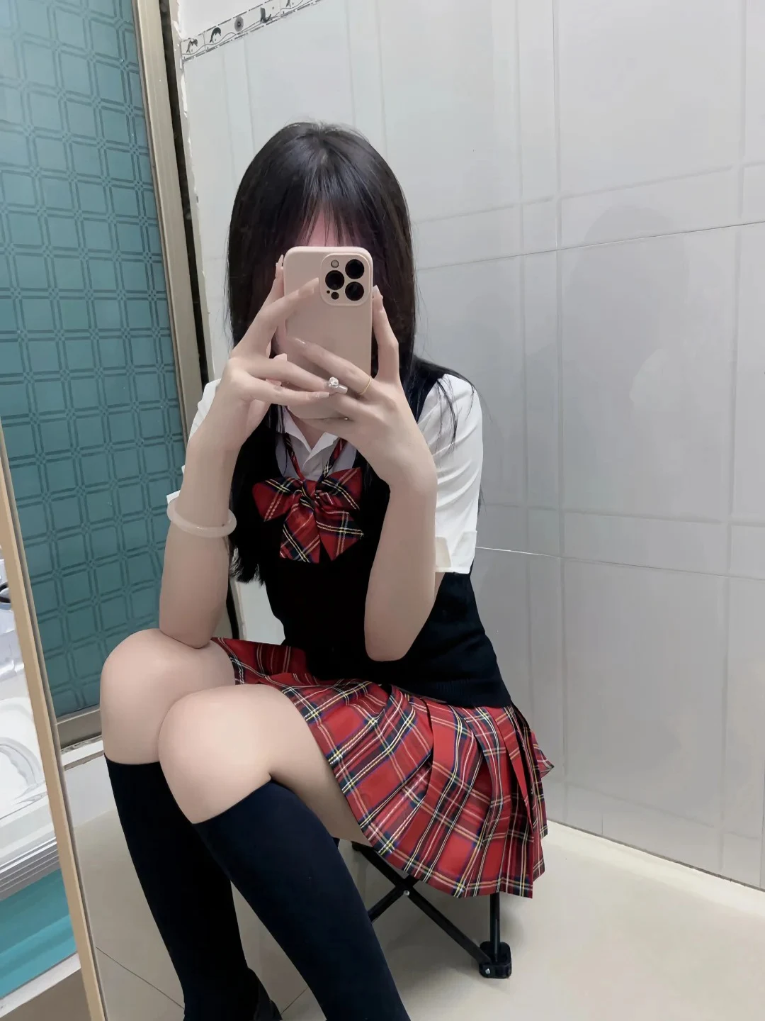 

Комплект свитера College Sle Jk orm Жилет Универсальная белая юбка irt Комплект с длинным воротником-стойкой на пуговицах для подростков