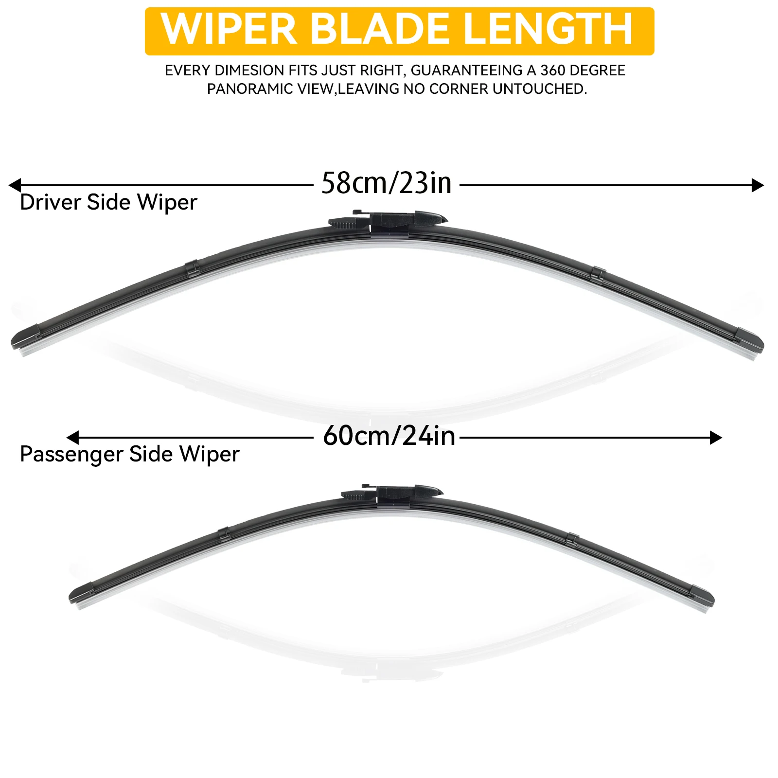 Erick\'s Wiper Front Wiper Blades For BMW 5 Series 520i 523i 525i 528i 530i E60 E61 03 - 10 Windshield Windscreen Window 24\