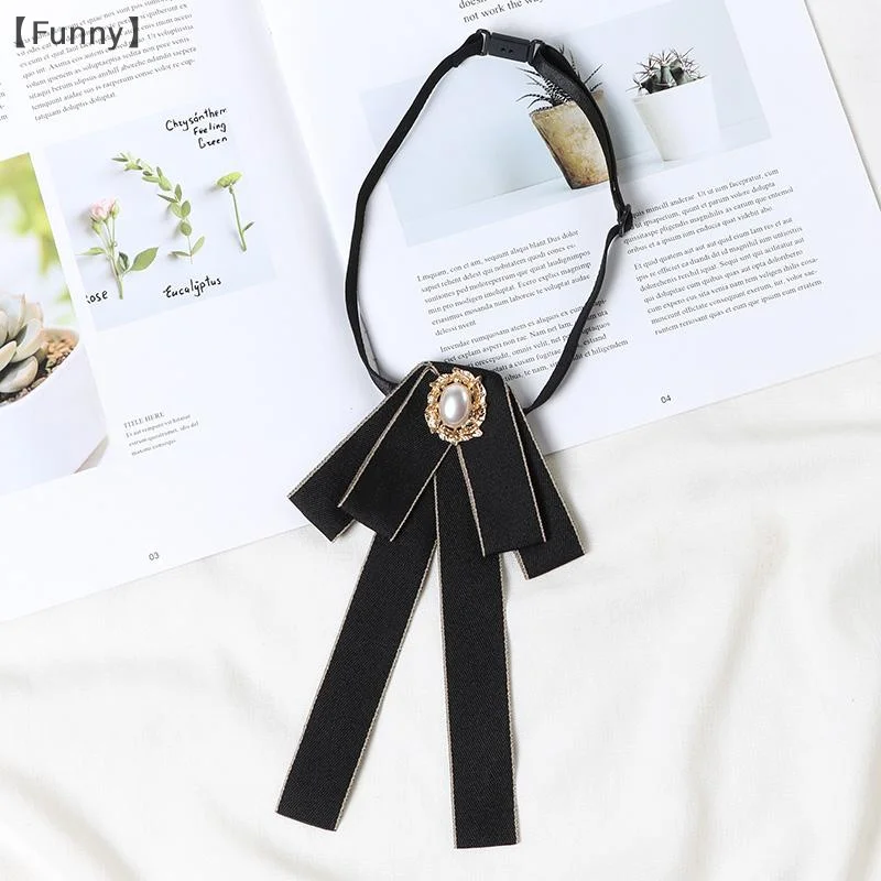 maveraFunnyalesTrendy JK Cravatte Bowtie Donna Studente universitario Colletto Cravatte Camicia quotidiana Accessori Papillon uniforme per ragazze Cravatta pigra