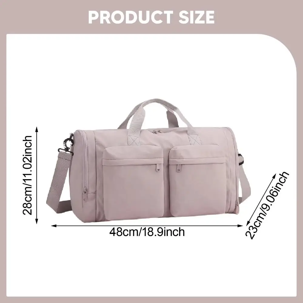 Folding Travel Duffel Bag Large Capacity Waterproof Gym Luggage Shoulder Bag Casual Portable Sports Fitness Bag Short Trip