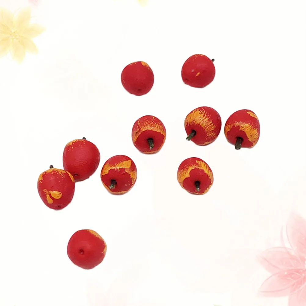 

10Pcs Mini Kitchen Fruit Decor Lifelike Artificial Apple Micro Accessories for Home Children Playhouse Increase Imagination