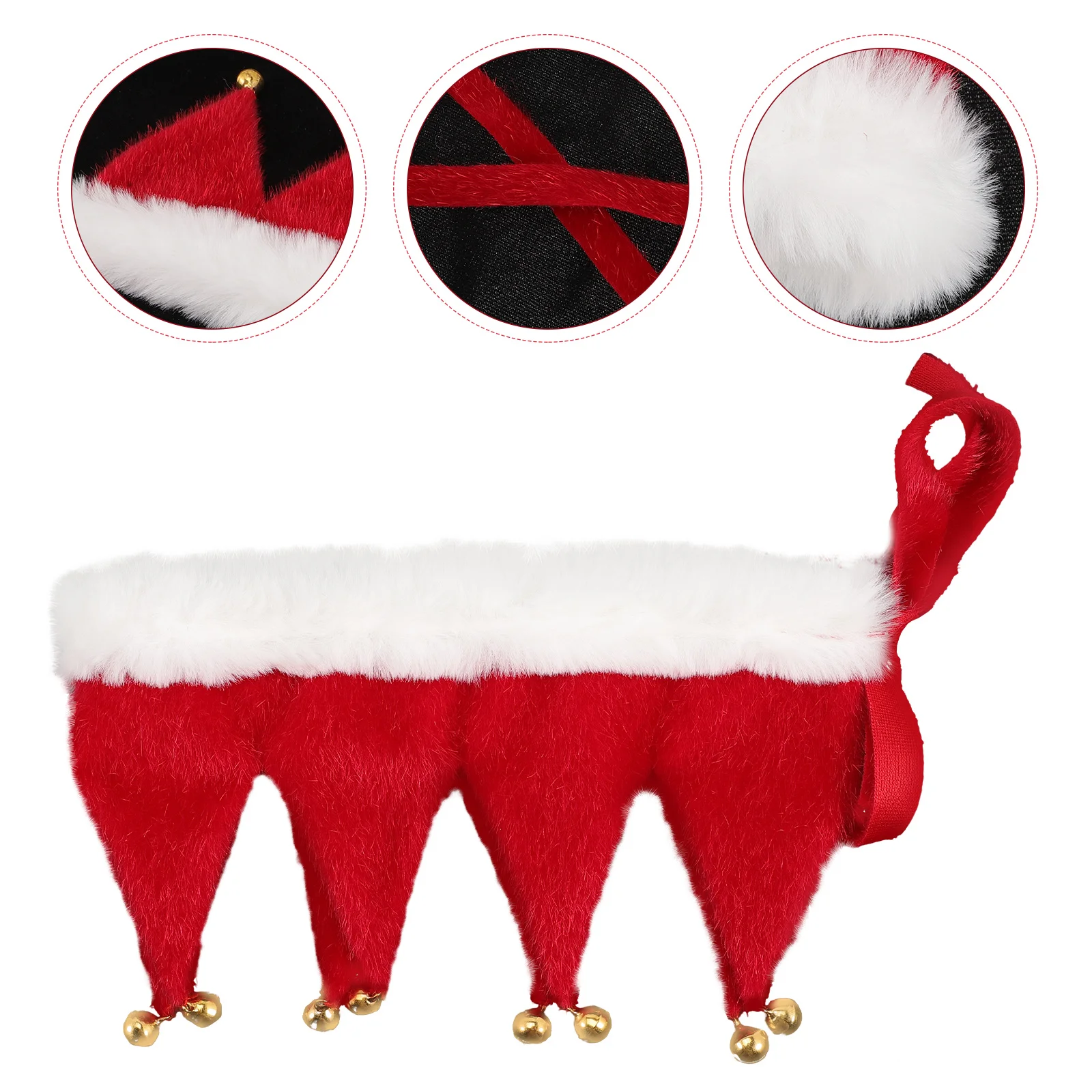 

Pet Scarf Decoration Accessory Party Decorations Cat Bib Collar Christmas Dog with Bells Label