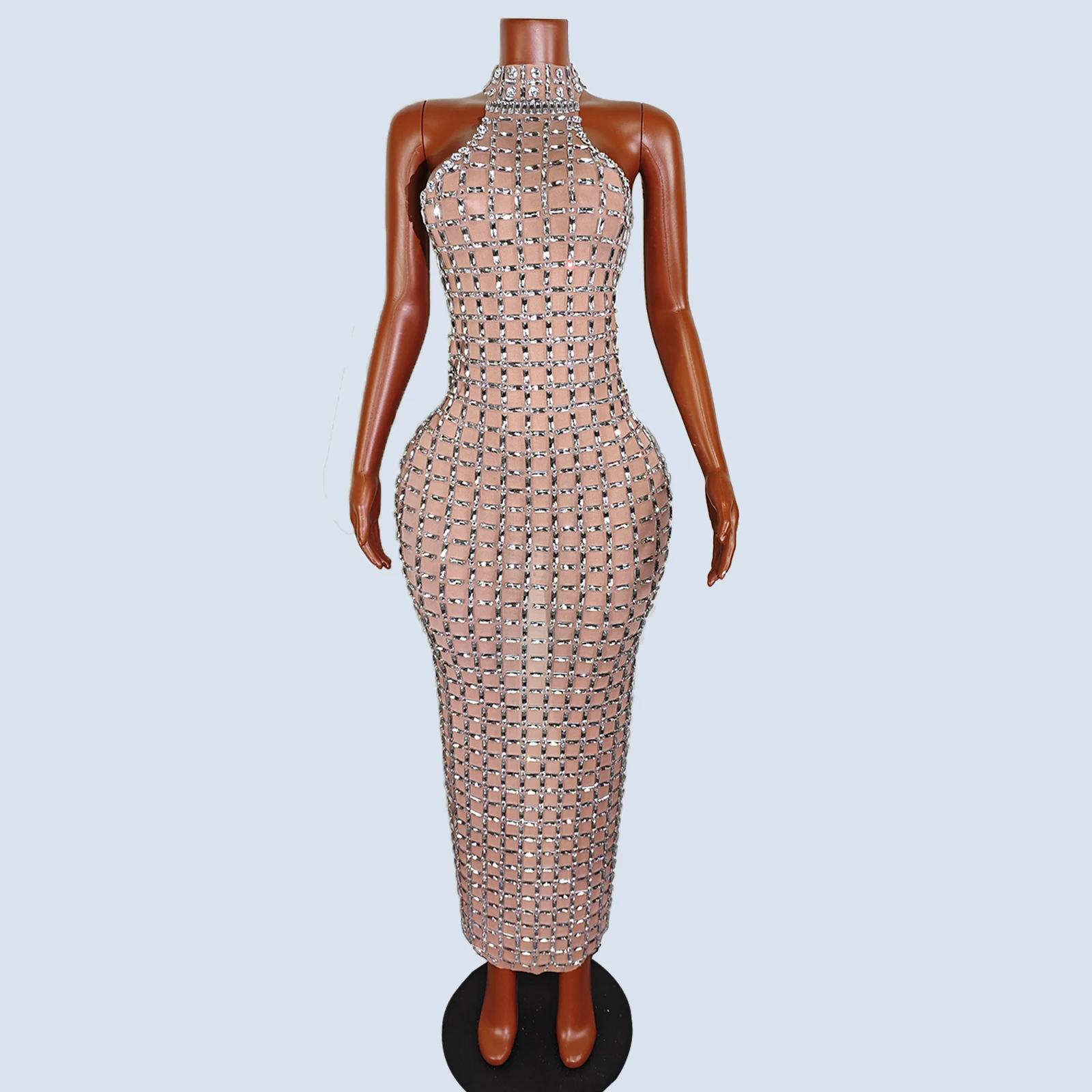 

Sexy White Crystal Long Dresses Birthday Stage Show Event Costume Singer Performance Club Festival Drag Queen Clothes Celebrate