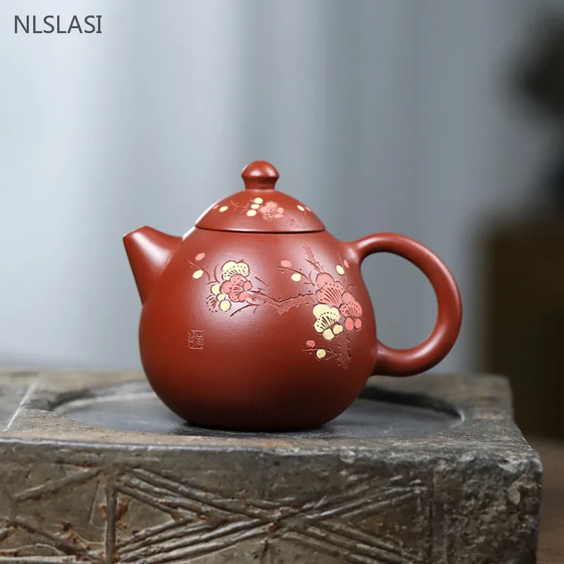 200ml Yixing Purple Clay Dragon Eggs Teapot Chinese Dahongpao Beauty Kettle Ball Hole Filter Tea Infuser Handmade Zisha Tea Pot