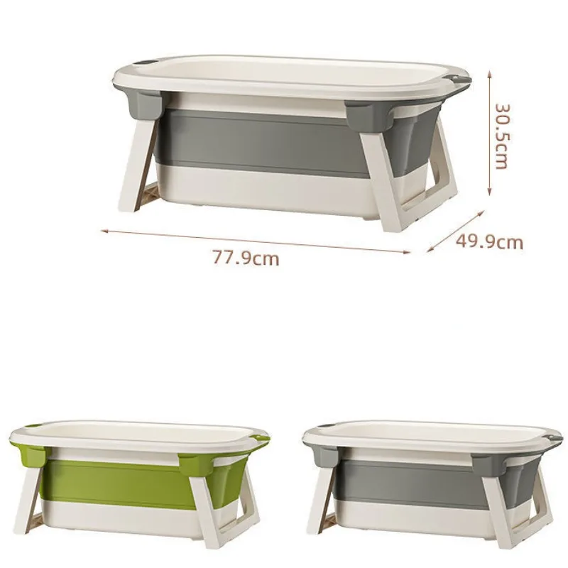 Children Baby Bath Tub  Folding Bathtub Household Portable Baby Bathtub Sitting and Lying Neonatal Large Bath Bucket