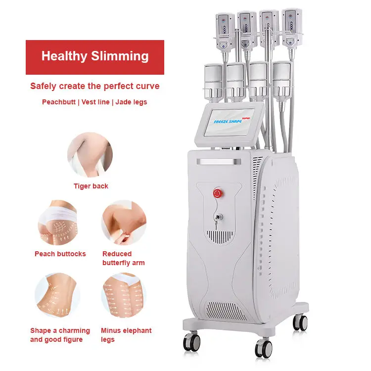 New Technology CRYO EMS RF 8 Cooling Pads Fat Burning Cellulite Removal Cryotherapy Body Slimming Fat Reduction Machine