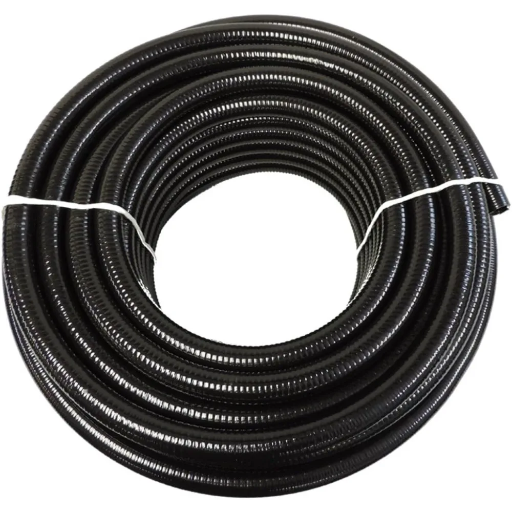 

2 x 50 feet Black Flexible PVC Pipe, Hose and Tubing for Koi Ponds, Irrigation and Water Gardens.