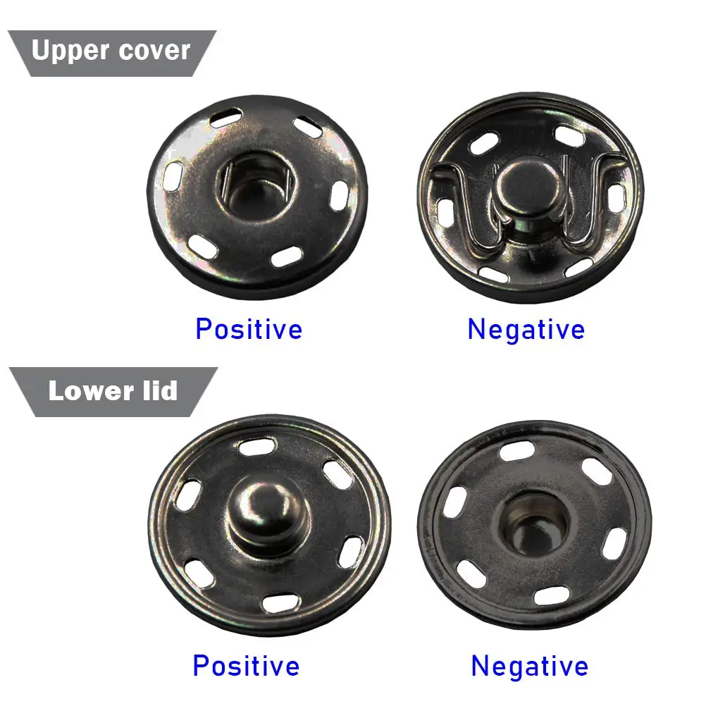 50 セット縫い付けスナップボタン、金属スナップファスナープレススタッドボタン縫製衣類 19 ミリメートル