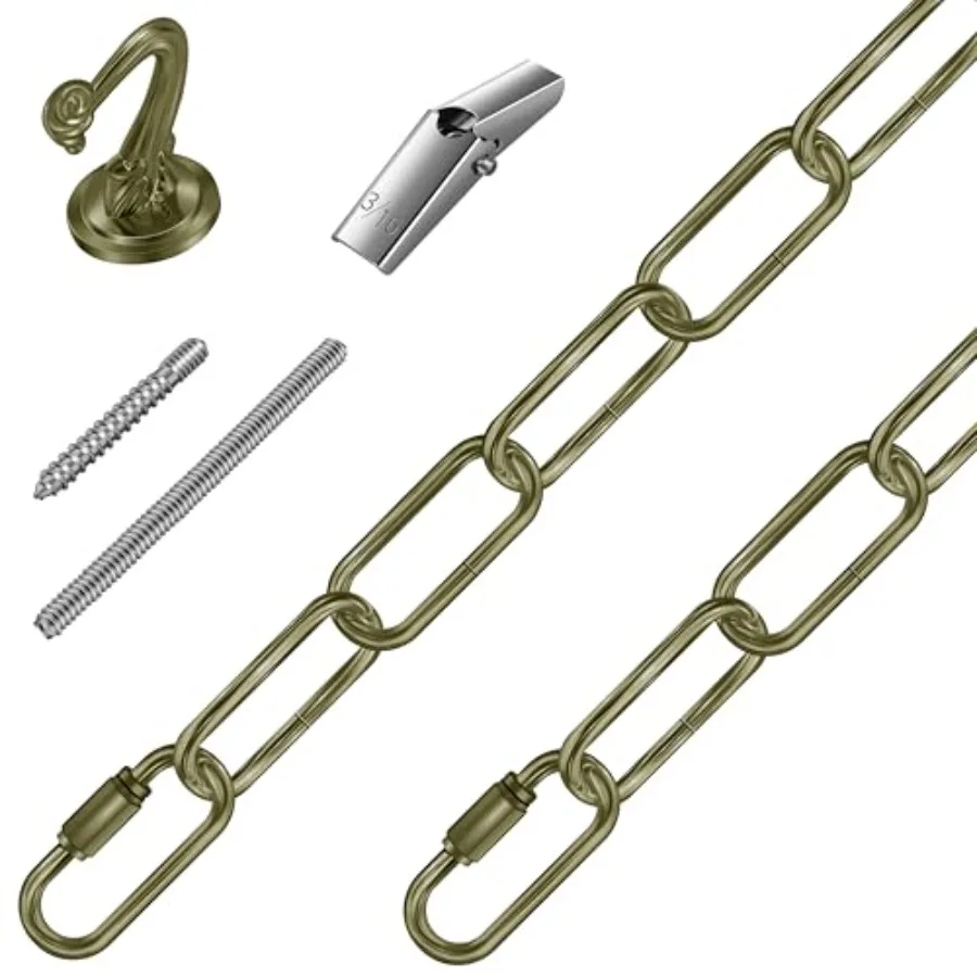 Heavy Duty Hanging Chain Kit for Lighting Fixture for Lighting Fixture, Chandelier, Pendant, Lantern, Swag Lamp, Plant/Flower B