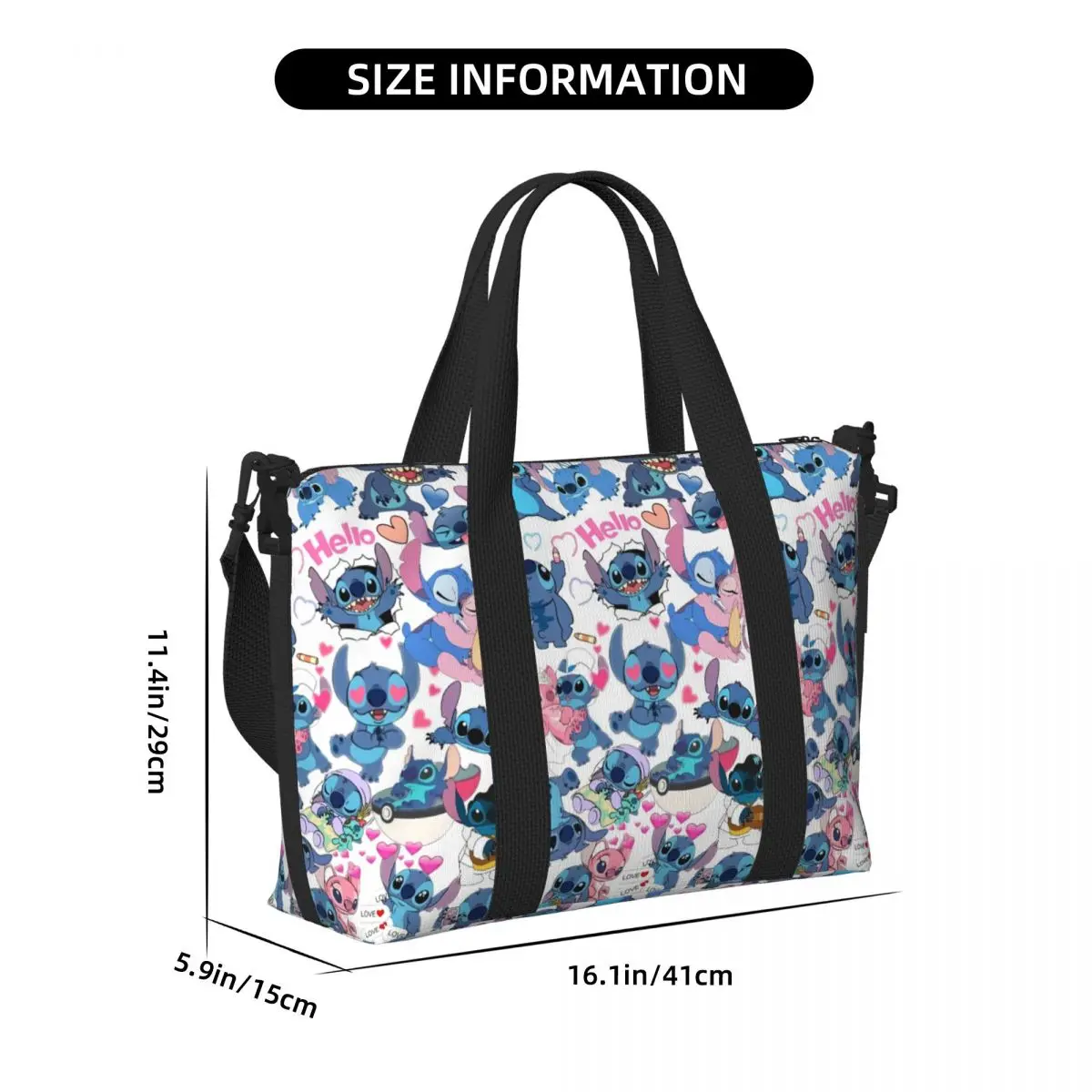 Bolso de mano personalizado de dibujos animados para mujer, bolsa grande de hombro para compras, gimnasio, playa, viaje