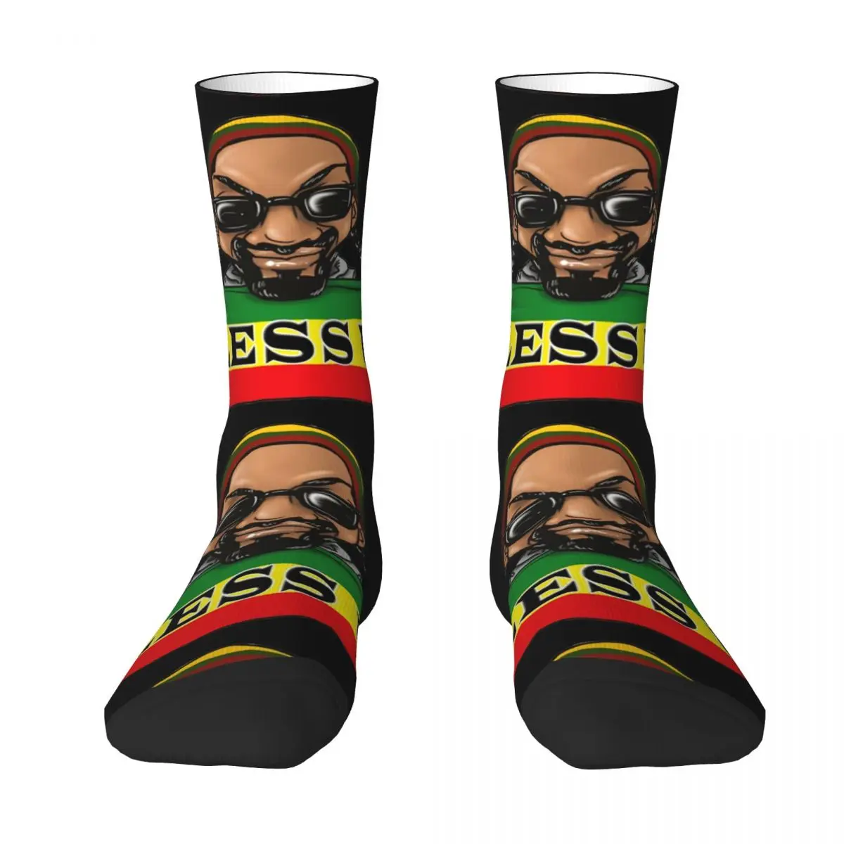 

Happy Funny Men's Socks Crazy Snoop Dogg BLESS UP Sock Polyester Graphic Women Stockings Spring Summer Autumn Winter