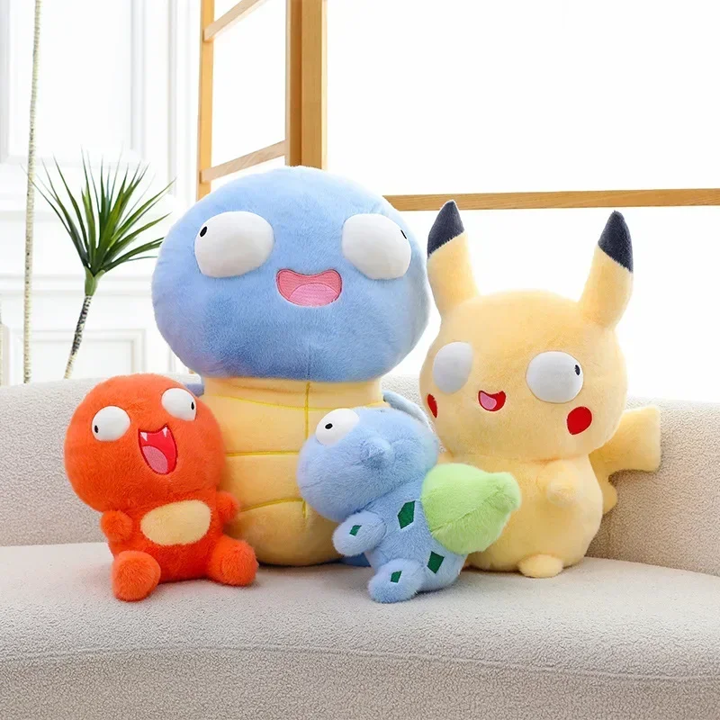 Pikachu Pokemon Plush Toys Large Anime Doll Cute Pillow Charmander Pokémon Bulbasaur Squirtle Stuffed Gift for Kids Christmas