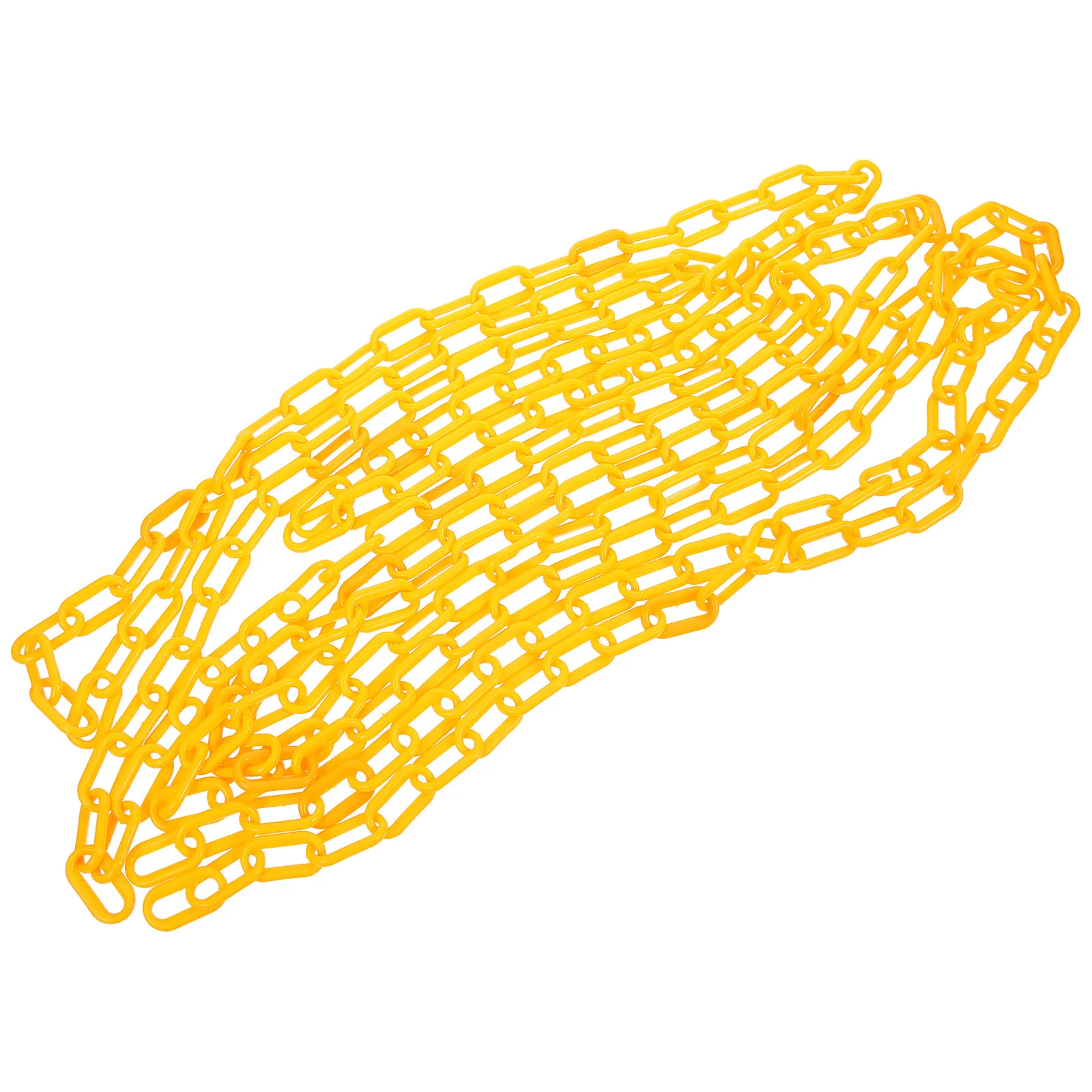 6M Plastic Safety Chain Highly Barrier Chain for Construction Site Traffic Control Industrial Use Bright