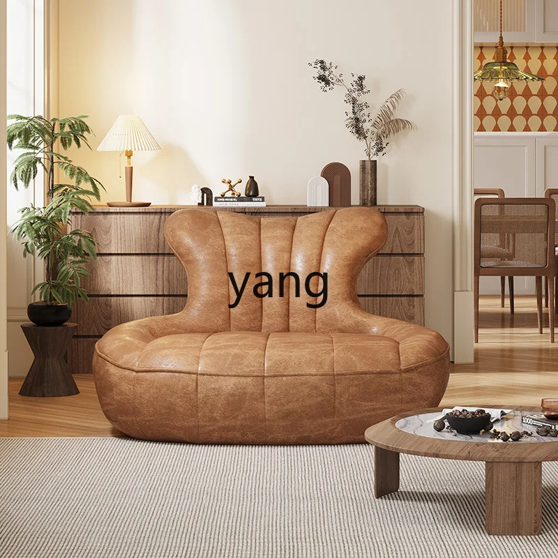 LMM  Retro High Backrest Double Sofa Living Room Home Sleeping Lazy Leisure Sofa