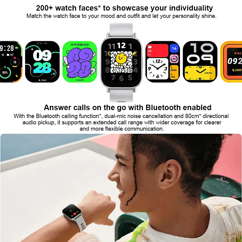 Reloj Inteligente Xiaomi Redmi Watch 5 Active, Pantalla LCD de 2 Pulgadas, Monitoreo de Frecuencia Cardíaca y Oxígeno en Sangre Durante Todo el Día, Reloj Inteligente con Llamadas Bluetooth 6