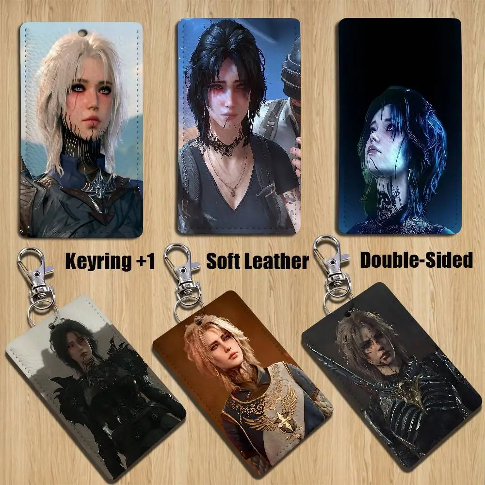Etui na karty B-Baldurs Gate 3, Evelyn, na karty bankowe, biznesowe, studenckie, etui na karty autobusowe, brelok