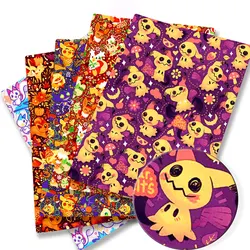 Pokemon Cartoon Fabric140*50cm Handmade Sewing Patchwork Quilting Baby Dress Home Sheet Printed Fabric Fabric Sewing Kids
