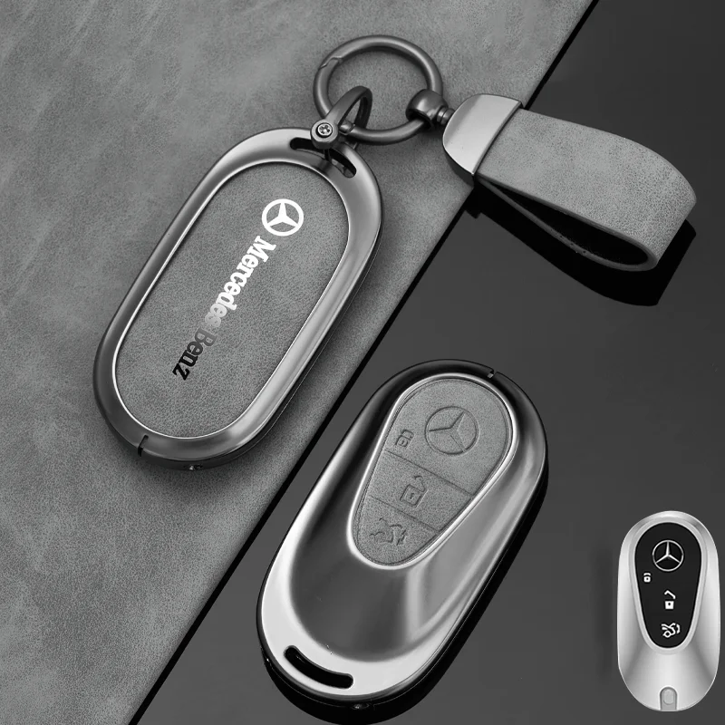 Metal Car Key Case Cover Protect Holder Shell For Benz C E S Class W223 W206 C260 C300 S400 S450 S500 Auto Keychain Accessories