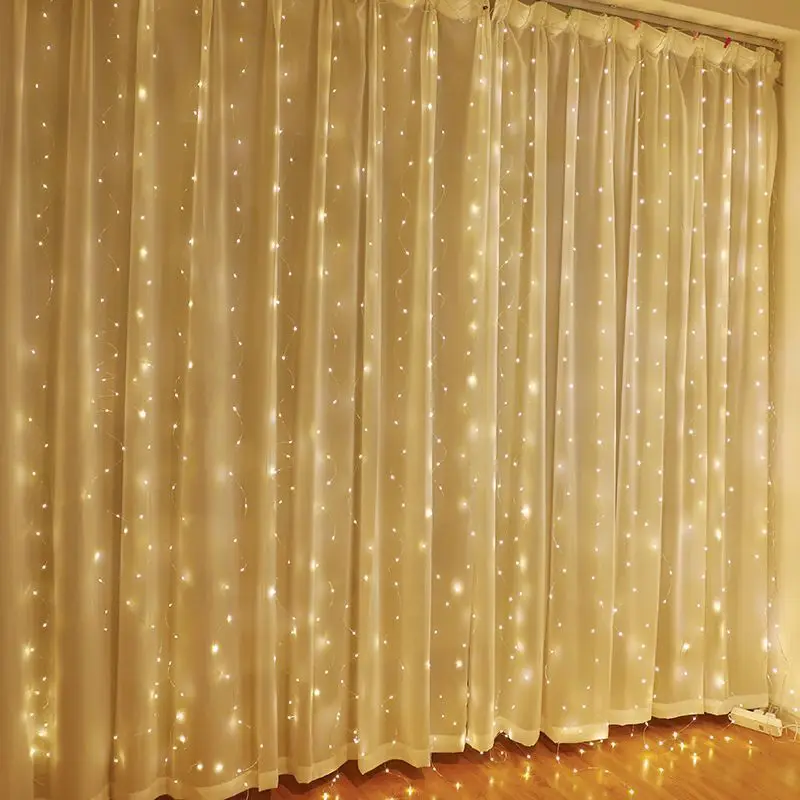 

Garland Christmas Decoration Remote Control USB Curtains String Light 6/4/3M LED Fairy Lights Led Festoon Curtain Light for Home