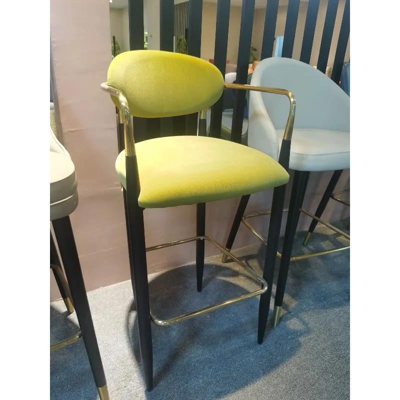 Luxuriöse Barhocker mit Rückenlehne, Thekenhocker, Barstuhl